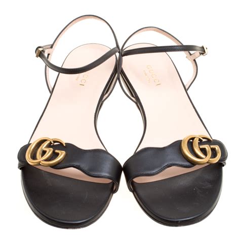 sandals with gucci strap|Gucci double g sandals.